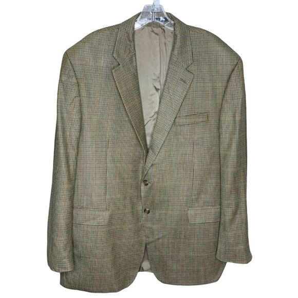 Lauren Ralph Lauren Men's Blazer Houndstooth Brown - Picture 1 of 8